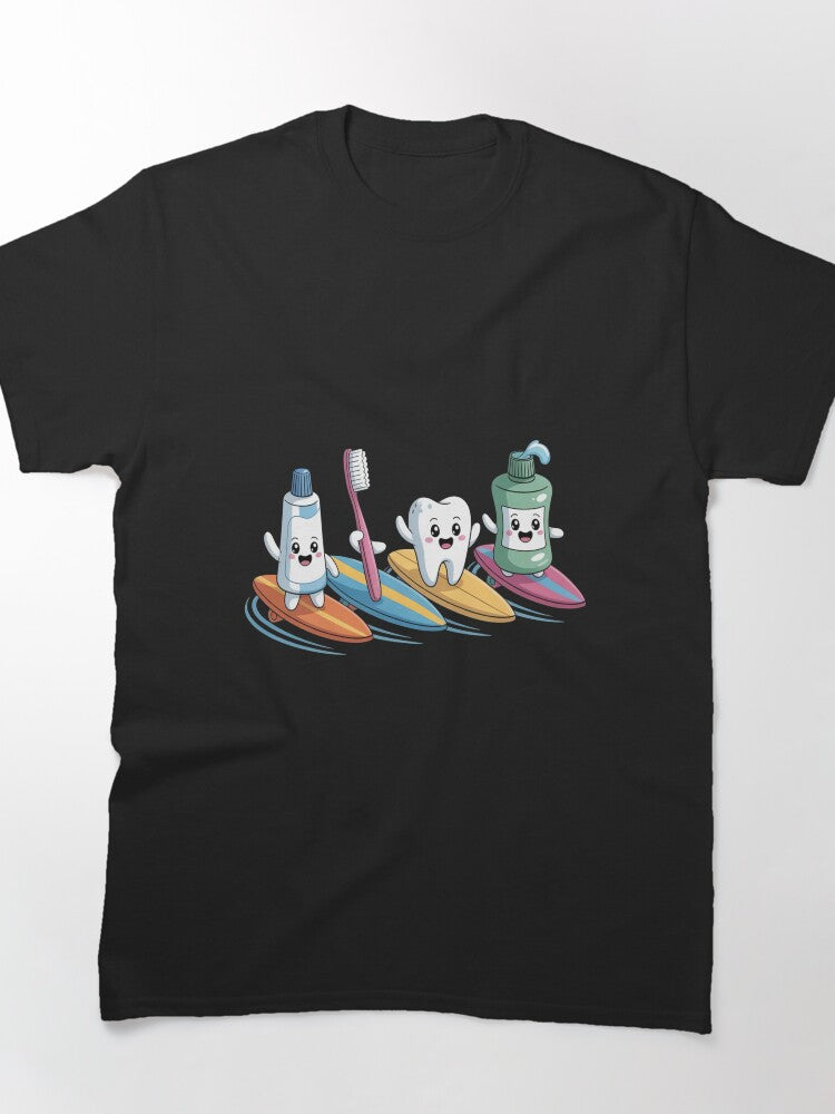 Tooth Surf Surfboard Beach Summer Dental Hygienist Classic T-Shirt