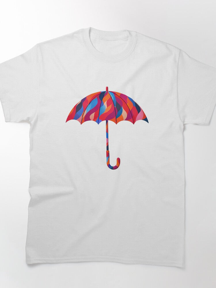Colorful Abstract Umbrella Illustration Classic T-Shirt