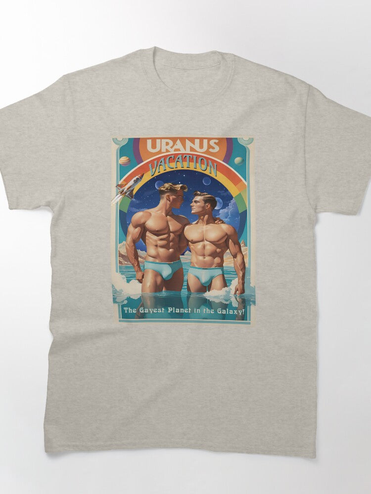 Uranus Vacation Art Nouveau Travel Poster Classic T-Shirt