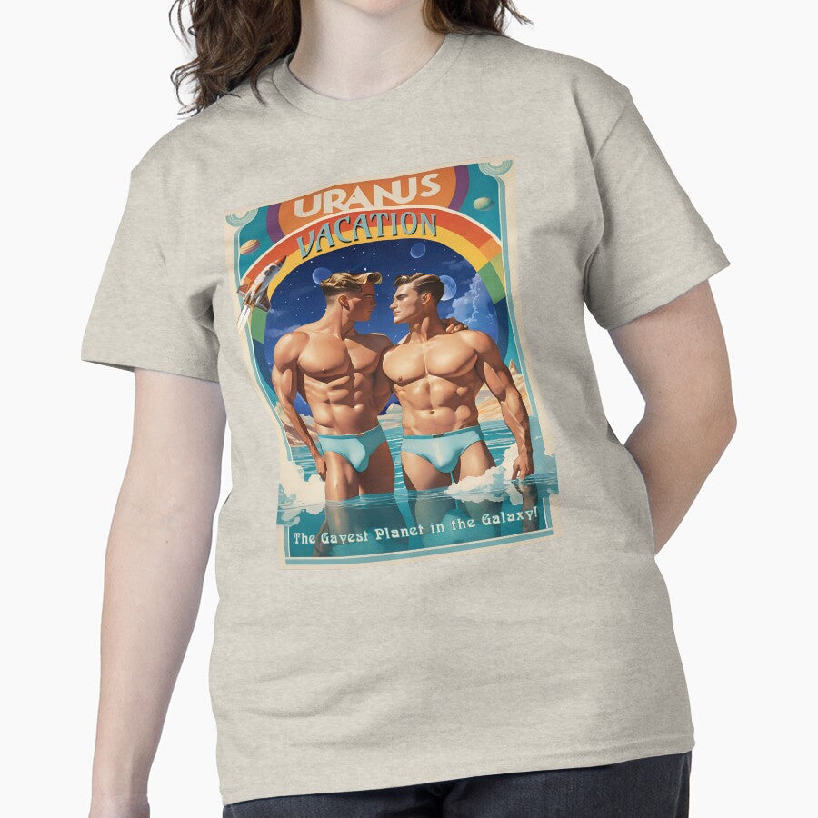 Uranus Vacation Art Nouveau Travel Poster Classic T-Shirt